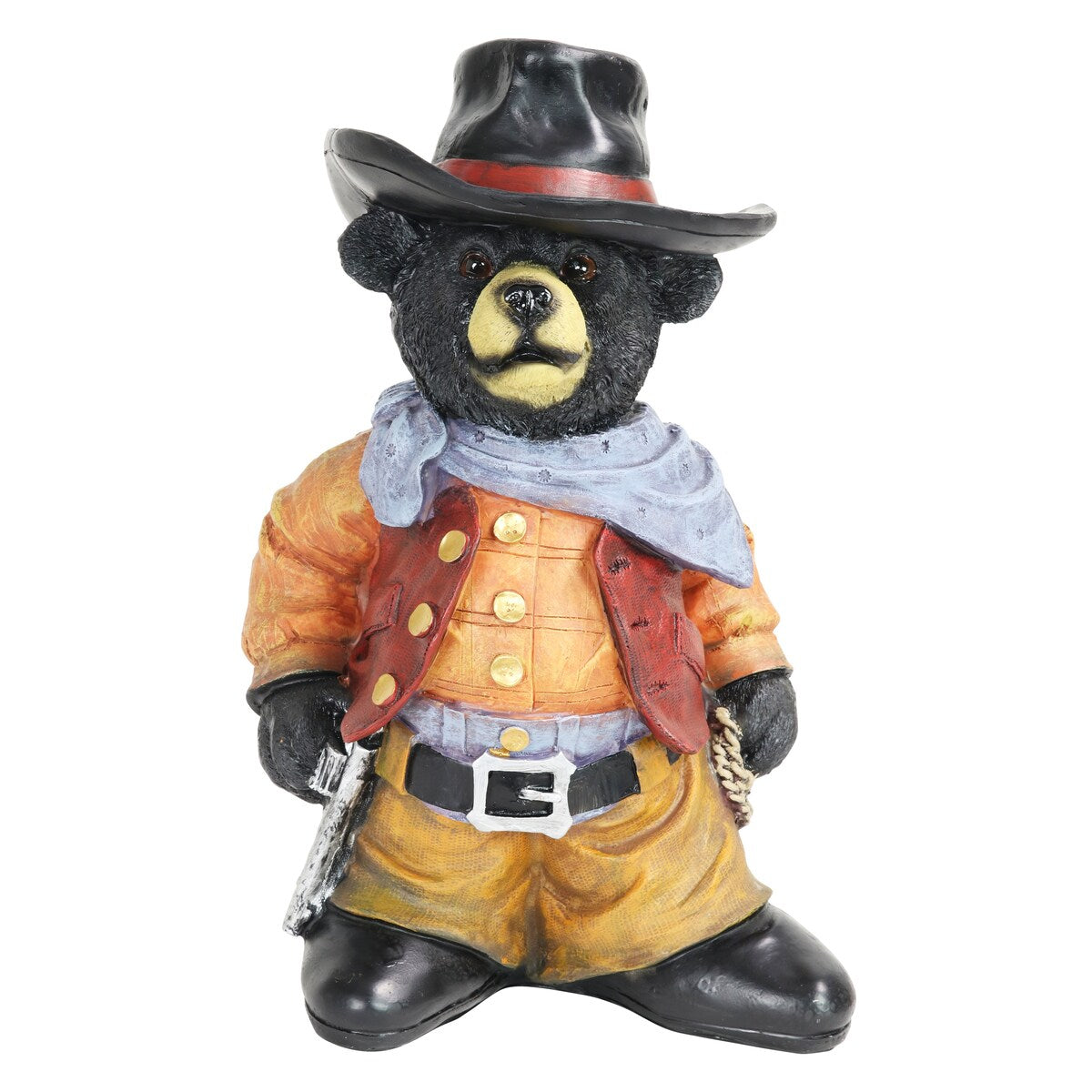 Exhart Cowboy Bear Garden Statue, 11 by 17 Inches