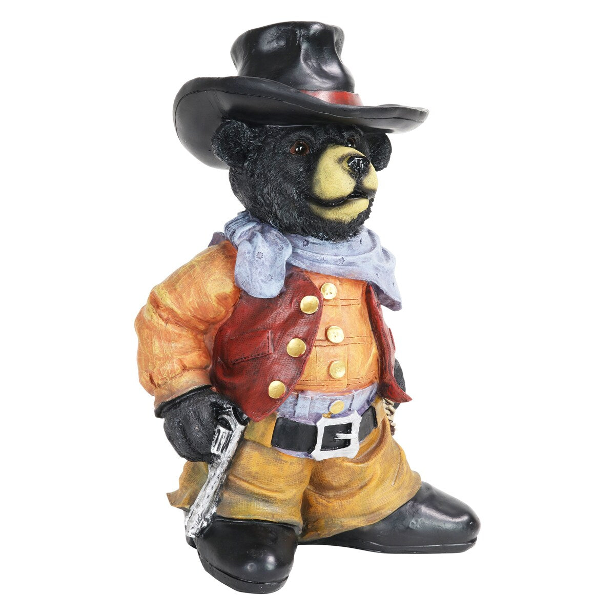 Exhart Cowboy Bear Garden Statue, 11 by 17 Inches