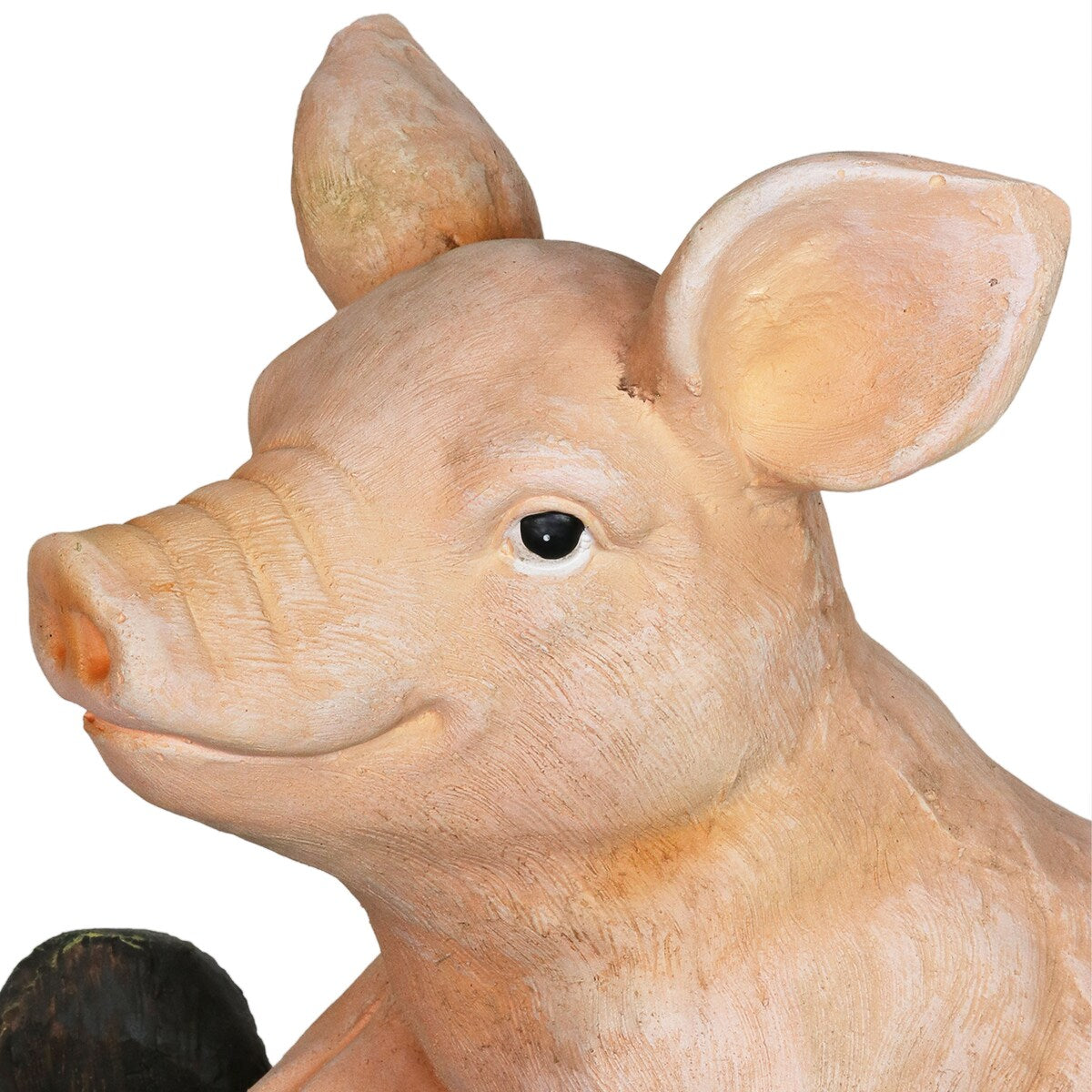 Exhart Pig and Bucket Planter, 14 Inch