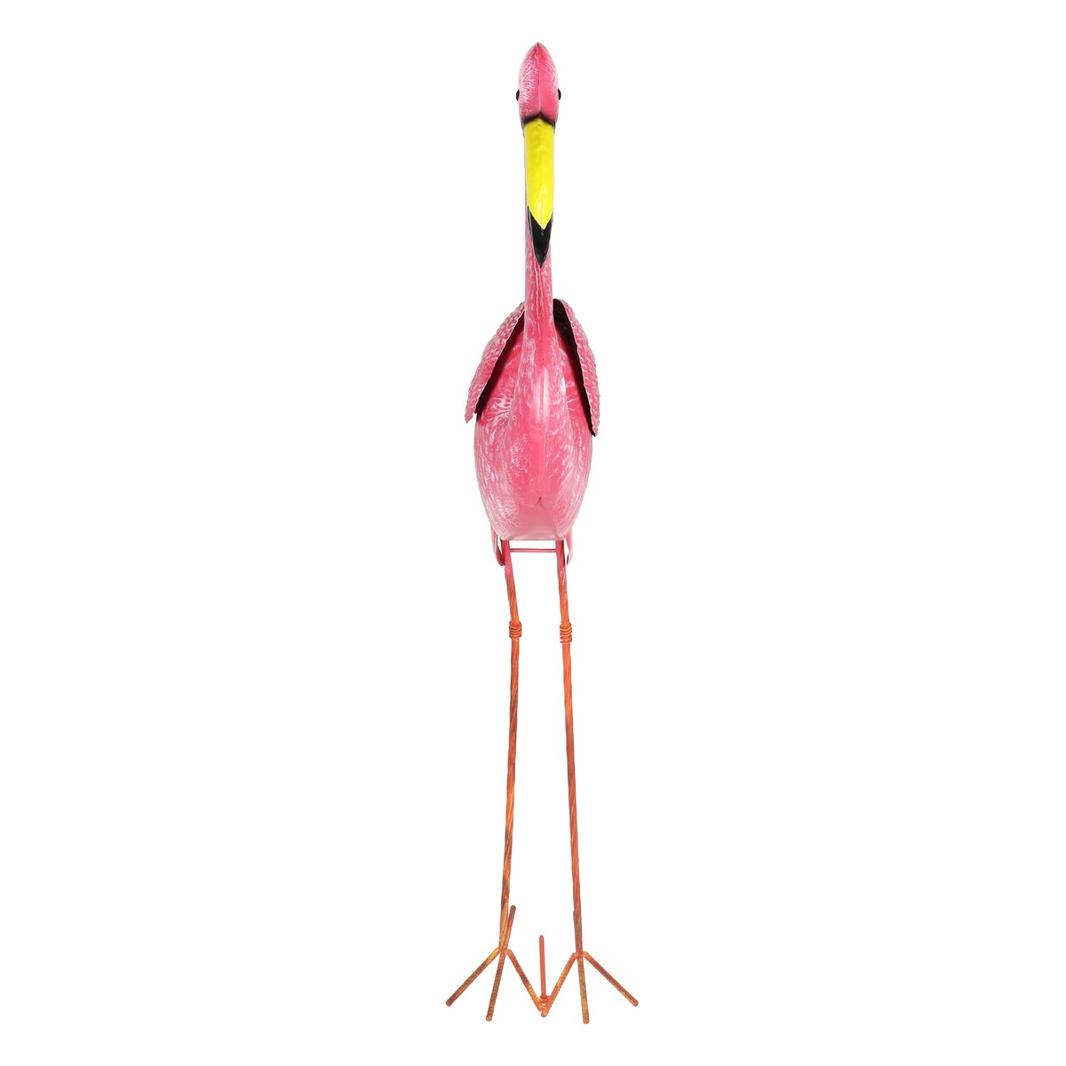 Exhart Pink Metal Flamingo Garden Statuary, 19 by 40 Inches