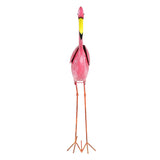 Exhart Pink Metal Flamingo Garden Statuary, 19 by 40 Inches