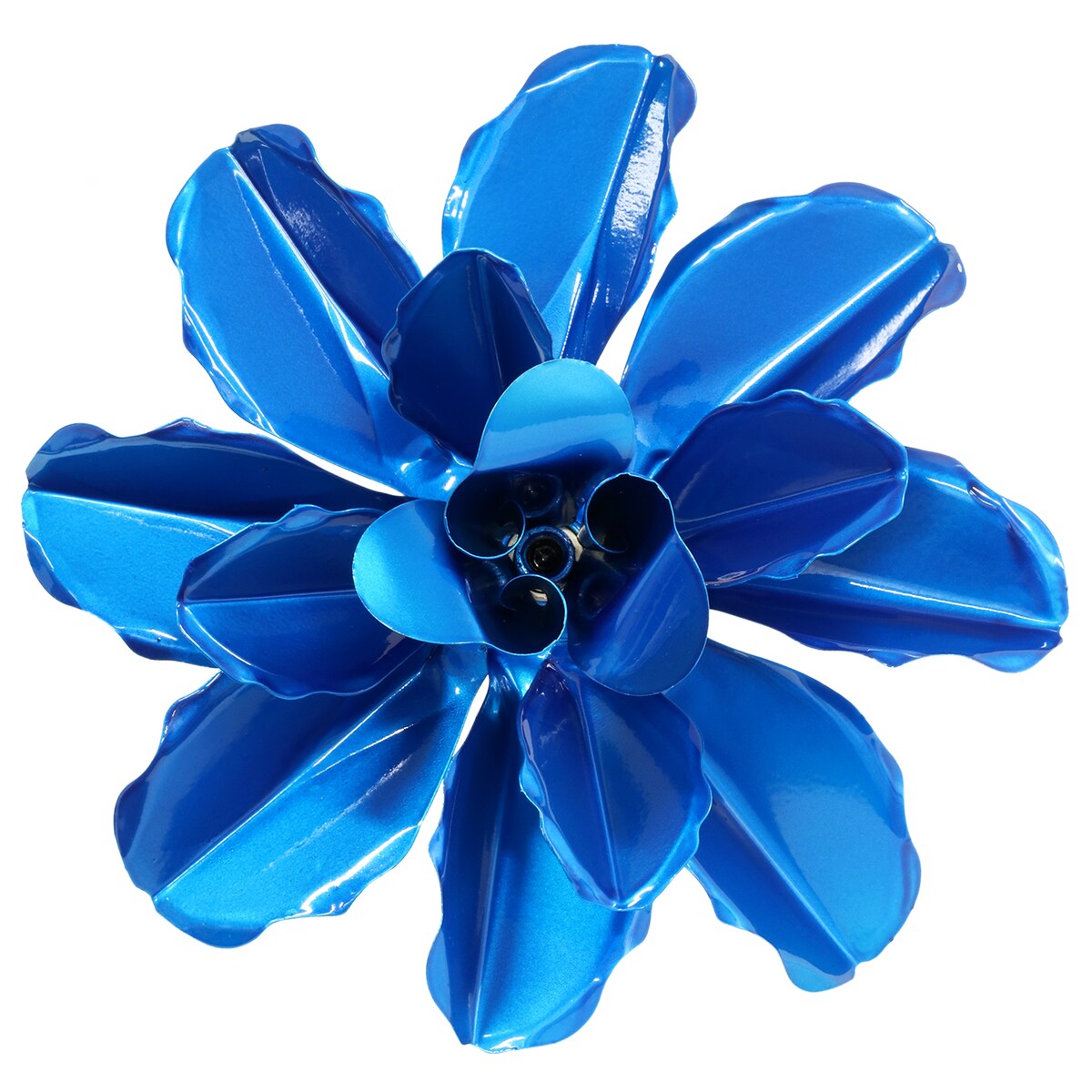 Exhart Rose Flower Wind Spinner Garden Stake, Hand Painted Metallic, 8 by 39 Inches