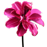 Exhart Rose Flower Wind Spinner Garden Stake, Hand Painted Metallic, 8 by 39 Inches