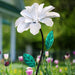 Exhart Rose Flower Wind Spinner Garden Stake, Hand Painted Metallic, 8 by 39 Inches