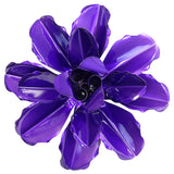 Exhart Rose Flower Wind Spinner Garden Stake, Hand Painted Metallic, 8 by 39 Inches
