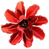 Exhart Rose Flower Wind Spinner Garden Stake, Hand Painted Metallic, 8 by 39 Inches
