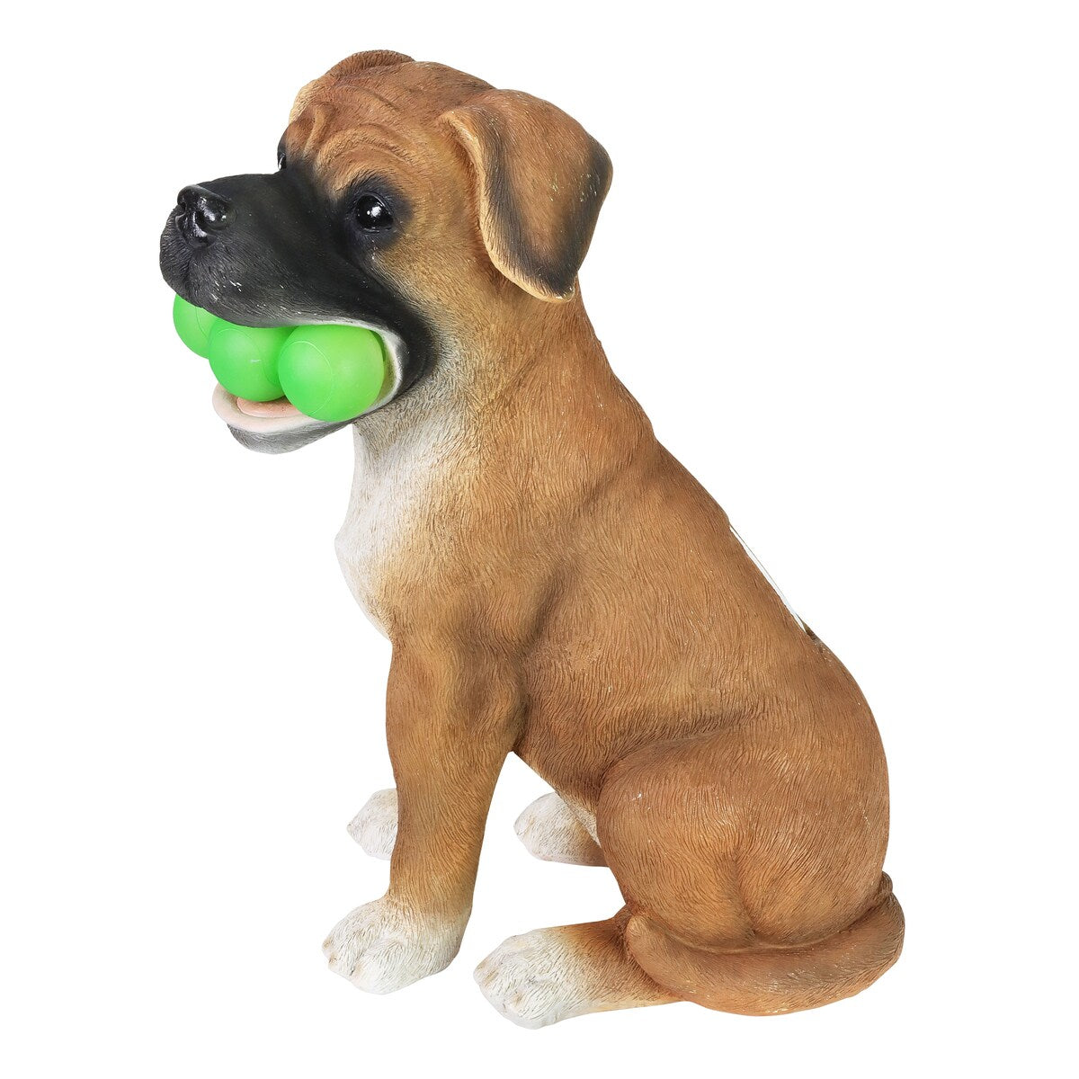 Exhart Solar Dog with LED Tennis Balls Garden Statuary, 14 Inch tall