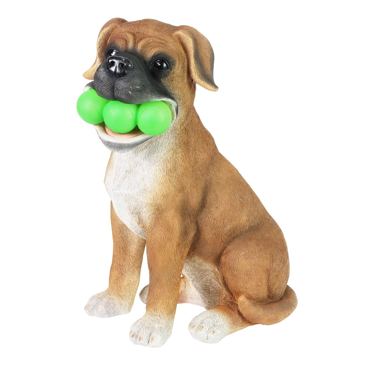 Exhart Solar Dog with LED Tennis Balls Garden Statuary, 14 Inch tall
