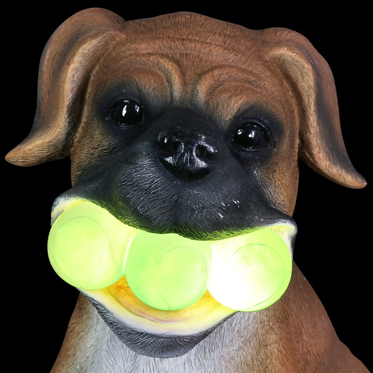 Exhart Solar Dog with LED Tennis Balls Garden Statuary, 14 Inch tall
