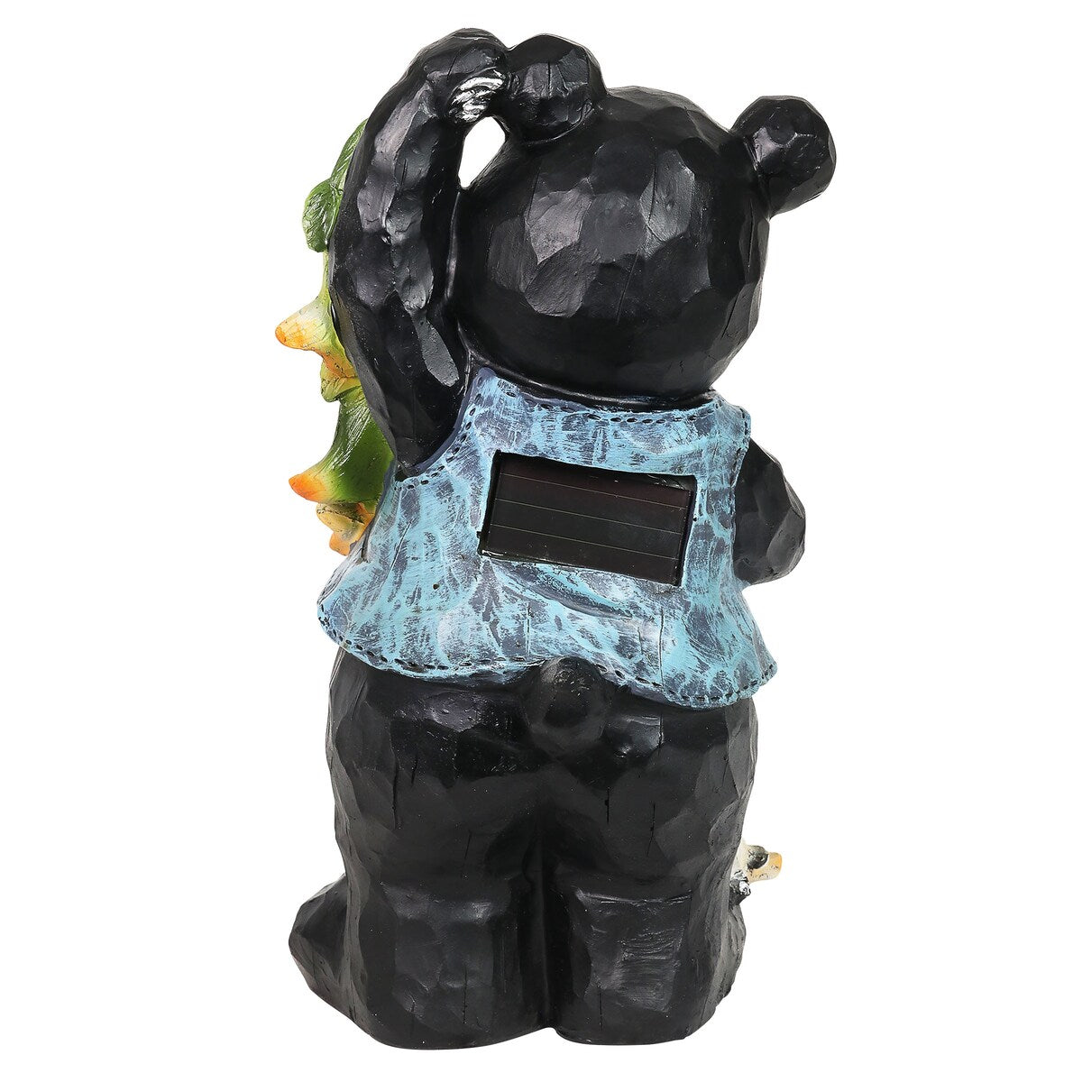 Exhart Solar Fish Stringing Welcome Bear, 13 Inch
