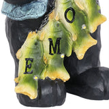 Exhart Solar Fish Stringing Welcome Bear, 13 Inch