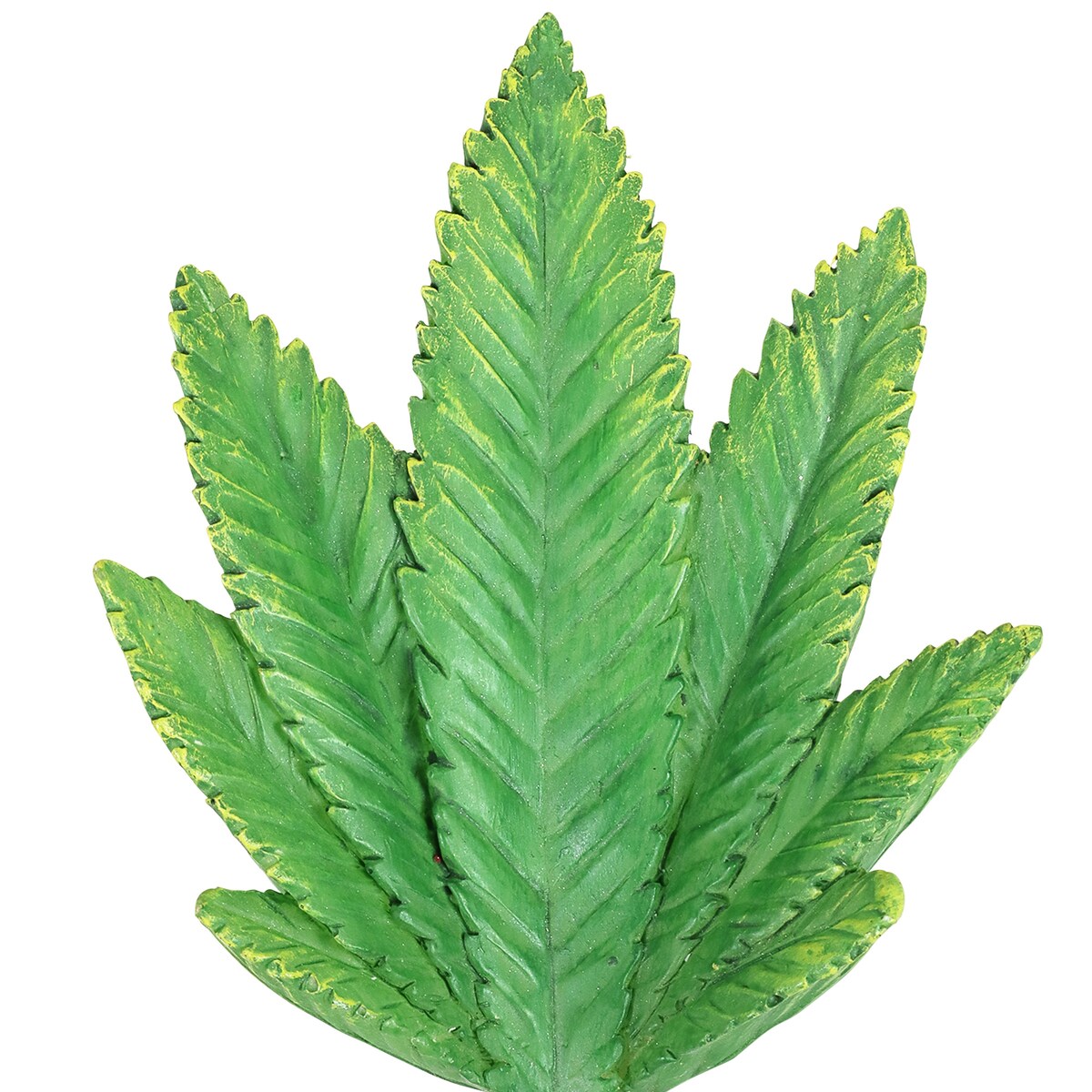 Exhart Solar Ganja Leaf Resin Garden Stake, 4 by 30 Inches
