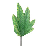 Exhart Solar Ganja Leaf Resin Garden Stake, 4 by 30 Inches