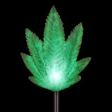 Exhart Solar Ganja Leaf Resin Garden Stake, 4 by 30 Inches