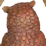 Exhart Solar Owl Family in a Tree Stump Garden Statue, 6 by 13 Inches