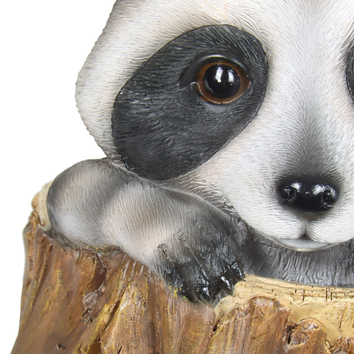 Exhart Solar Peekaboo Racoon Garden Statue, 8.5 Inches tall