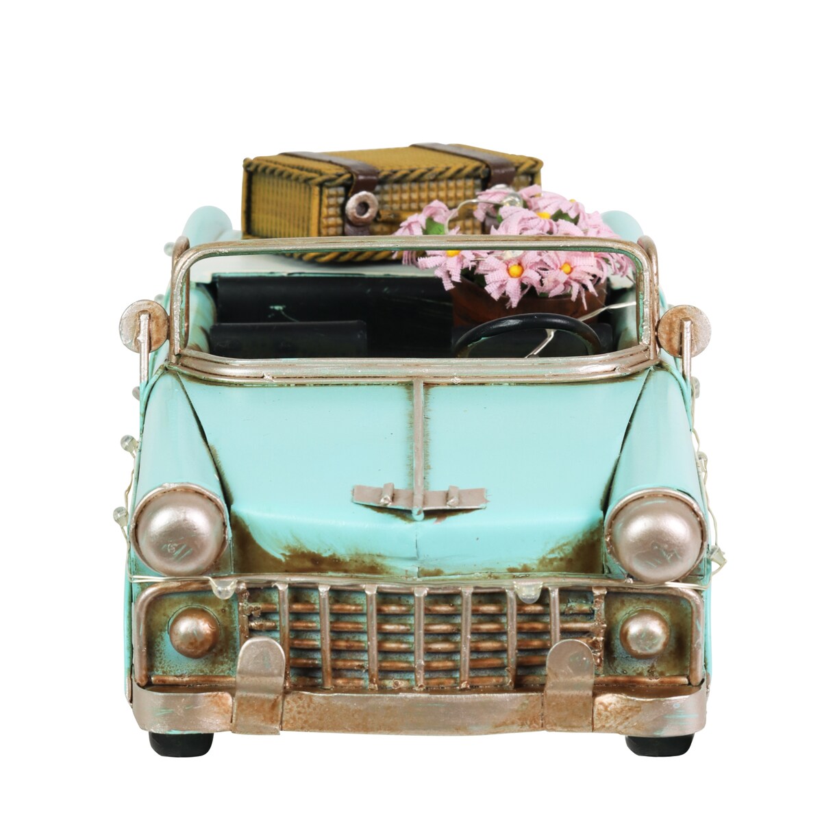 Exhart Vintage Convertible Car LED Statue with a Battery Powered Timer, 10.5 by 4.5 x 4 Inches