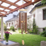 Exhart, Hand Tuned Metal Chime with Natural Wood Top and Charm, 30 Inch