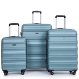 Expandable 3 Piece Luggage Sets PC Lightweight & Durable Suitcase with Two Hooks, Spinner Wheels, TSA Lock, (21/25/29)