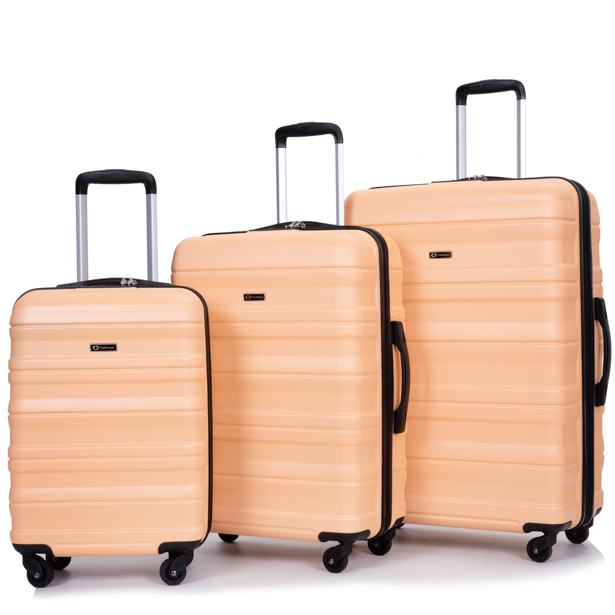 Expandable 3 Piece Luggage Sets PC Lightweight & Durable Suitcase with Two Hooks, Spinner Wheels, TSA Lock, (21/25/29)
