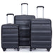 Expandable 3 Piece Luggage Sets PC Lightweight & Durable Suitcase with Two Hooks, Spinner Wheels, TSA Lock, (21/25/29)