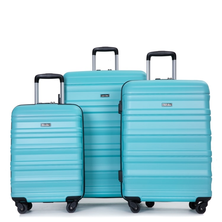 Expandable 3 Piece Luggage Sets PC Lightweight & Durable Suitcase with Two Hooks, Spinner Wheels, TSA Lock, (21/25/29)