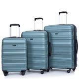 Expandable 3 Piece Luggage Sets PC Lightweight & Durable Suitcase with Two Hooks, Spinner Wheels, TSA Lock, (21/25/29)