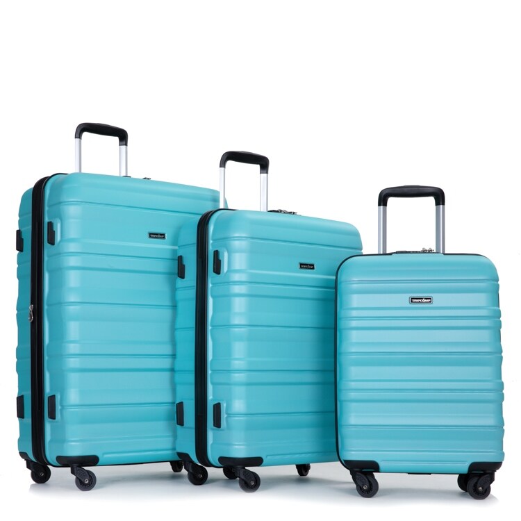 Expandable 3 Piece Luggage Sets PC Lightweight & Durable Suitcase with Two Hooks, Spinner Wheels, TSA Lock, (21/25/29)