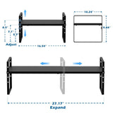 Expandable Cabinet Shelf Organizer Rack,Adjustable Height Large Stackable Kitchen Cupboard Cabinet