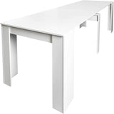 Expandable Dining Table for 6-12 Person, White Extendable Dining Room Table - N/A