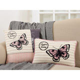 Explore the World Butterfly Throw Pillow Cover (Set of 2)