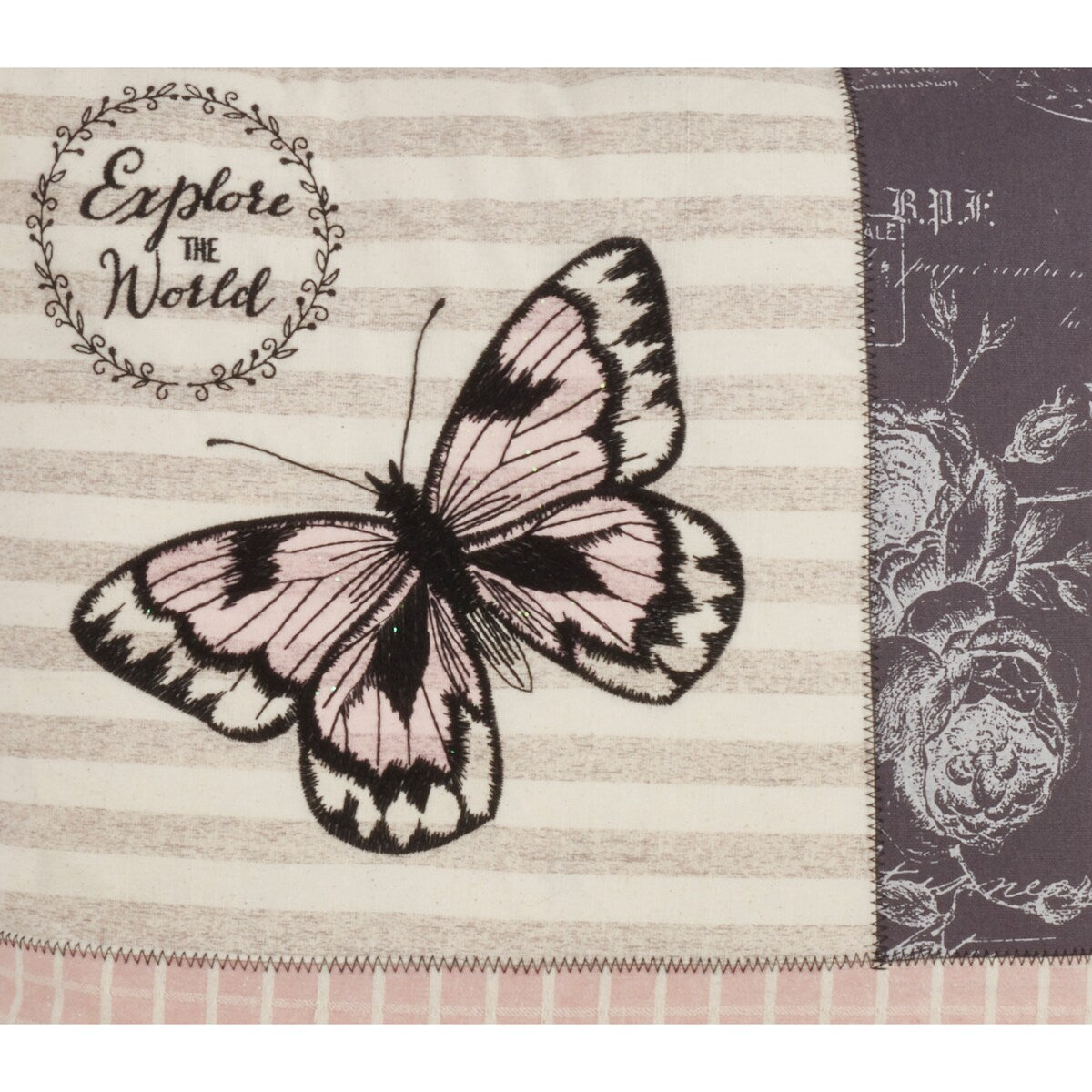 Explore the World Butterfly Throw Pillow Cover (Set of 2)