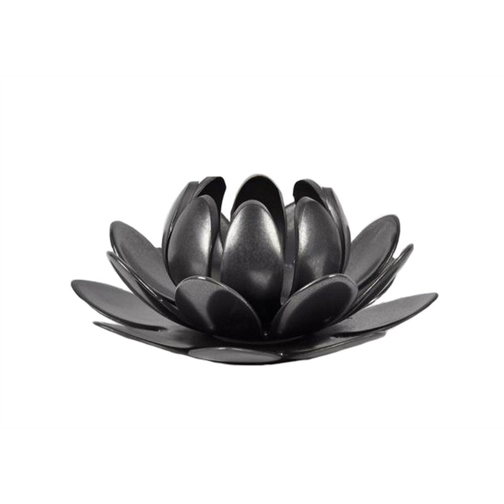 Exquisite 3 Piece Tea Light Candle Holder, Black