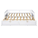 Extendable Bed Daybed with Two Drawers