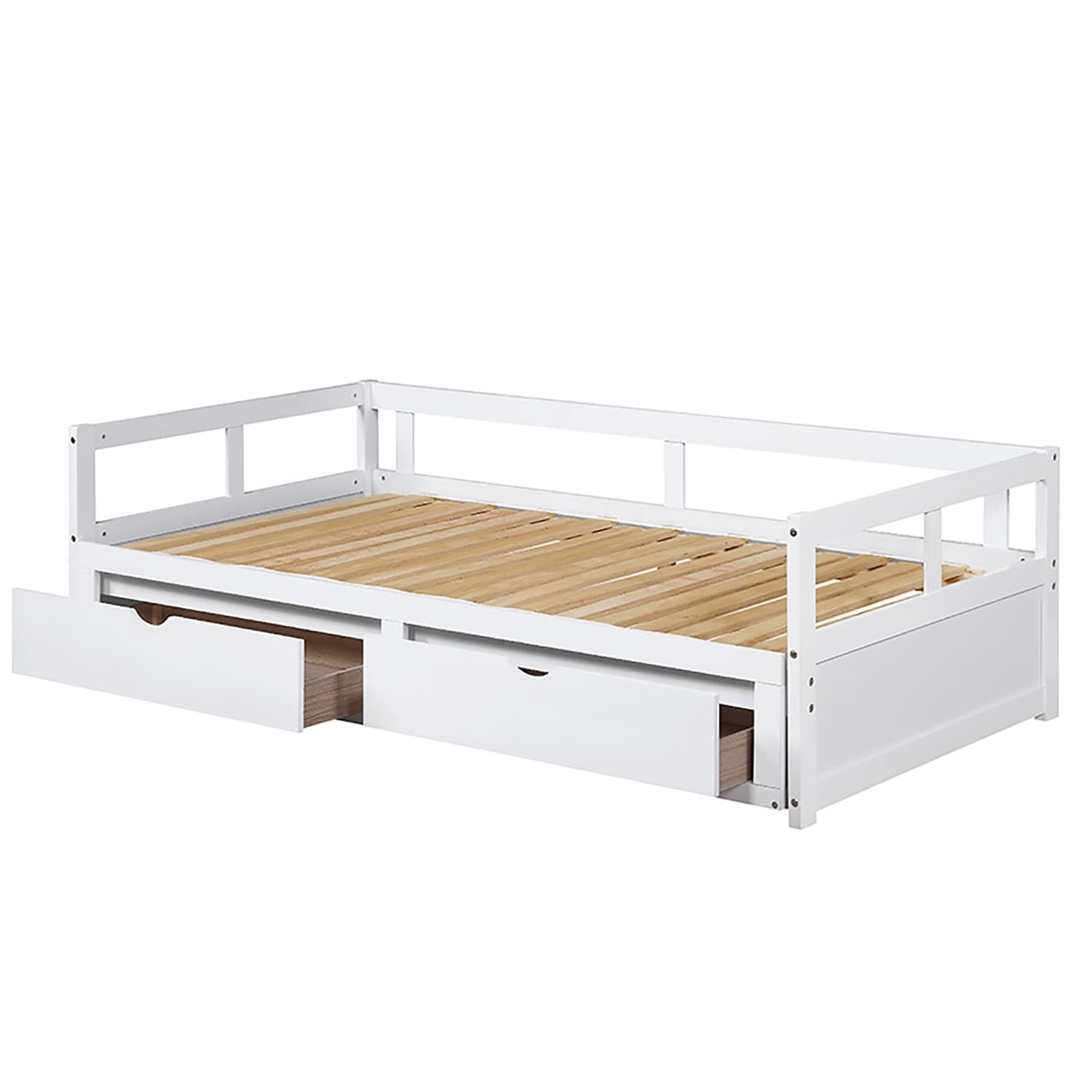 Extendable Bed Daybed with Two Drawers