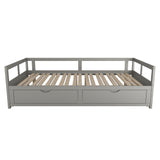 Extendable Bed Daybed with Two Drawers