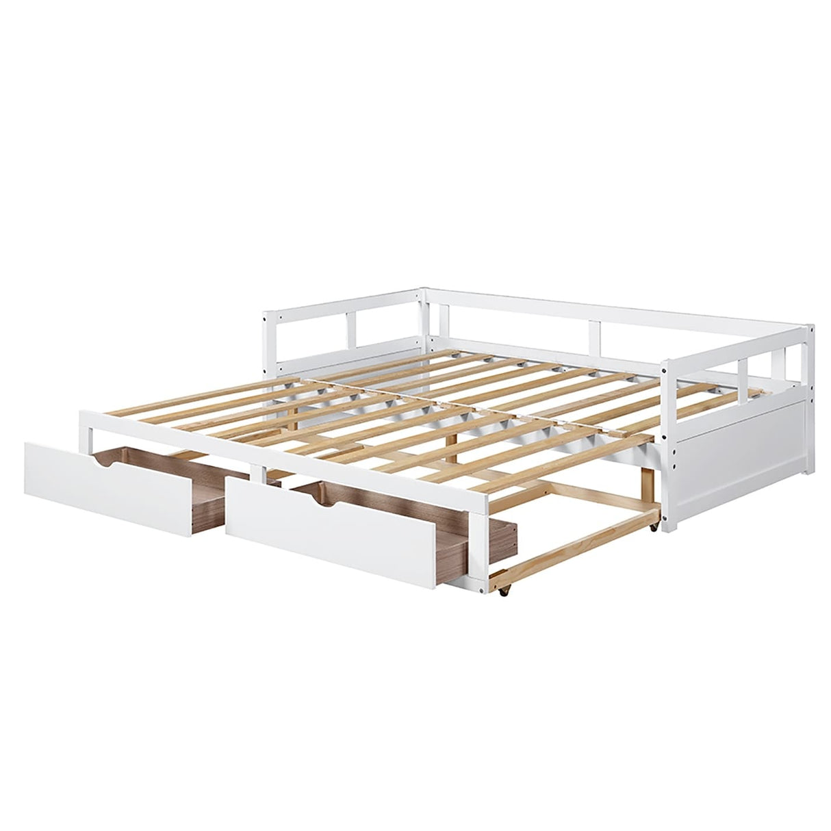 Extendable Bed Daybed with Two Drawers