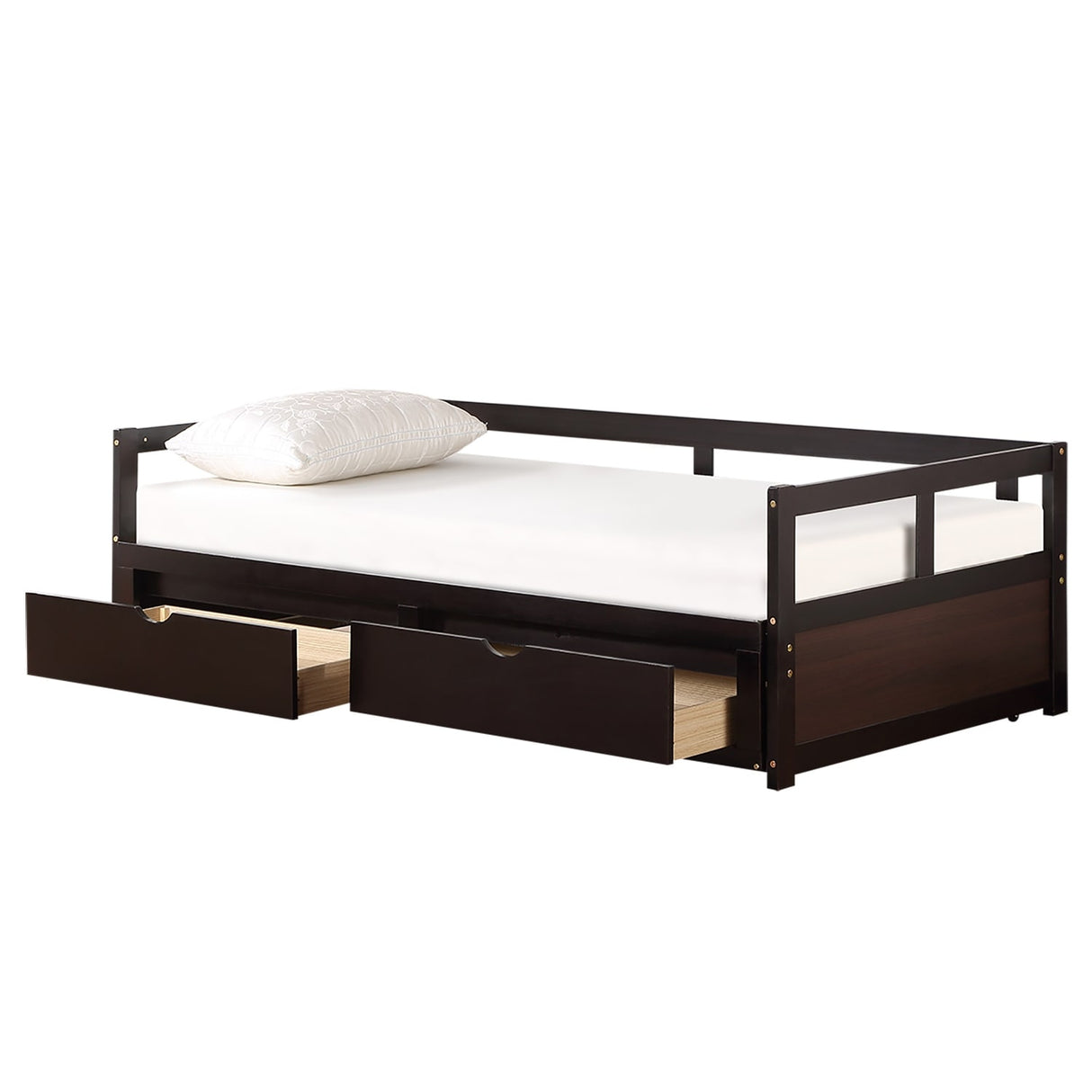 Extendable Bed Daybed with Two Drawers