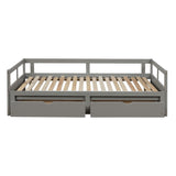 Extendable Bed Daybed with Two Drawers
