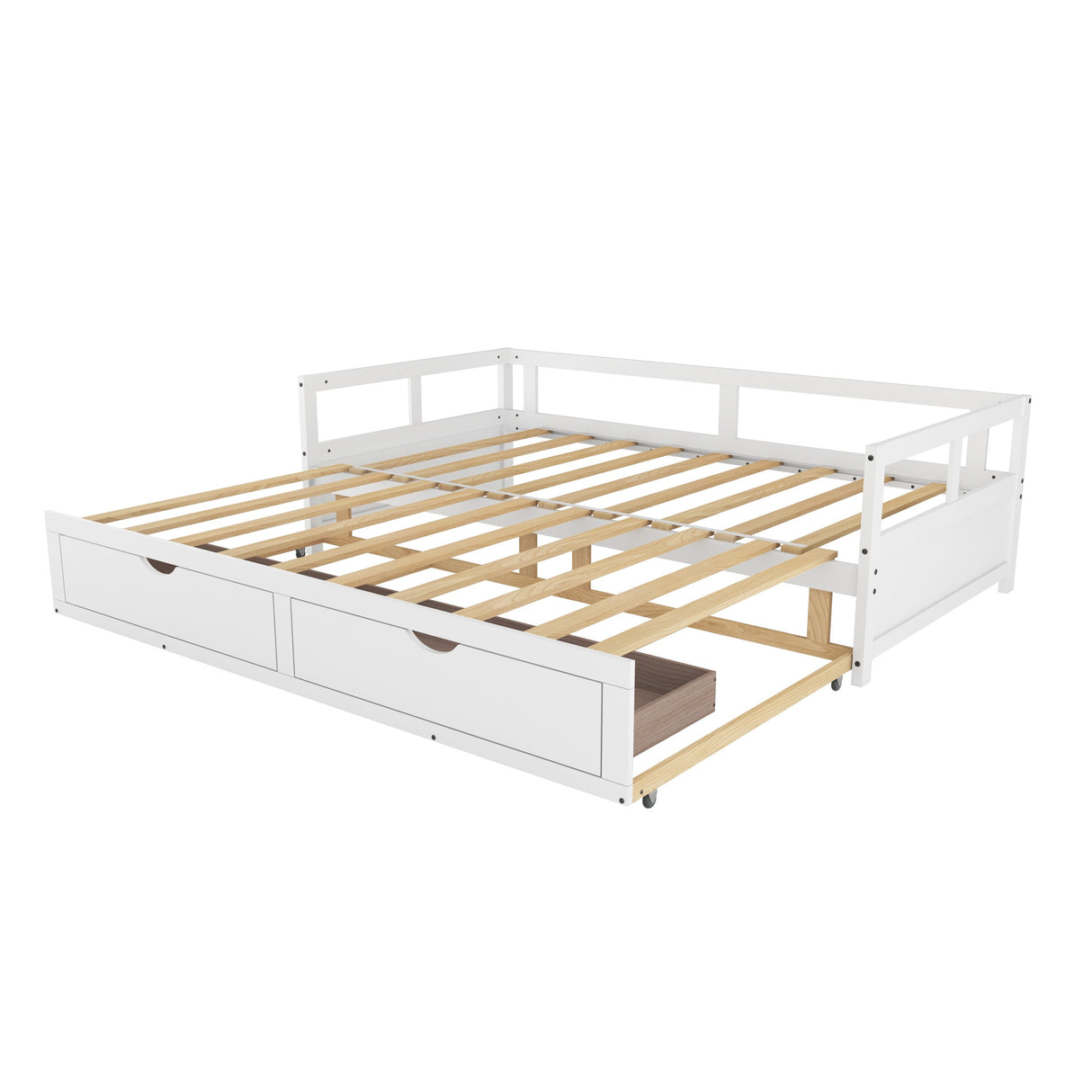 Extendable Bed Daybed with Two Drawers