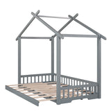 Extending House Bed, Twin to King Design Wooden Daybed for Bedroom