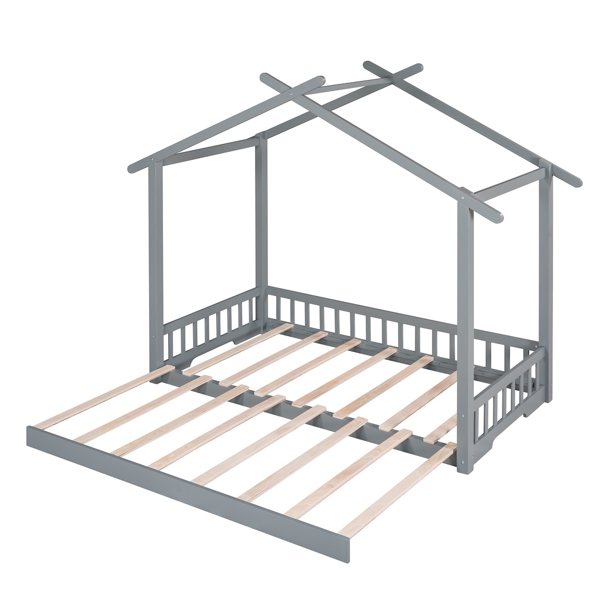 Extending House Bed, Twin to King Design Wooden Daybed for Bedroom