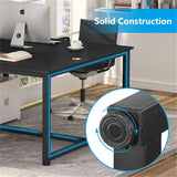 Extra Large Double Computer Desk with Shelves,Two Person Desk