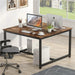 Extra Large Double Computer Desk with Shelves,Two Person Desk