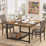 Extra Large Double Computer Desk with Shelves,Two Person Desk