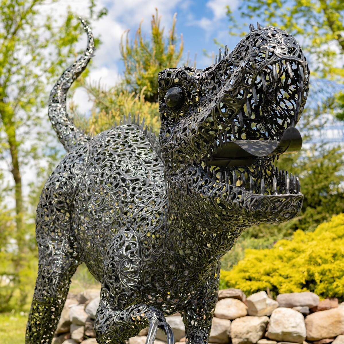 Extra Large Metal Dinosaur Statue- Multiple Size Options