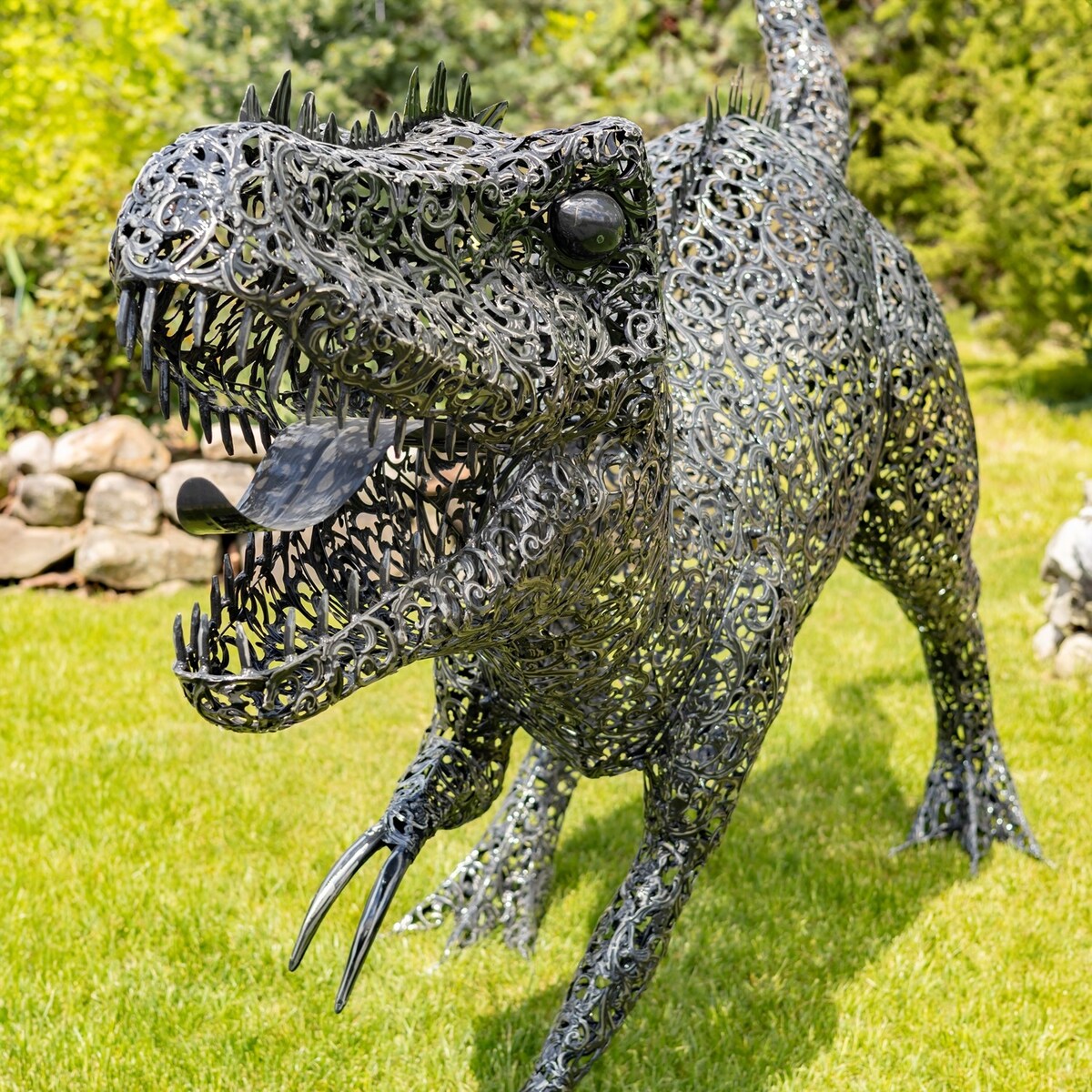 Extra Large Metal Dinosaur Statue- Multiple Size Options