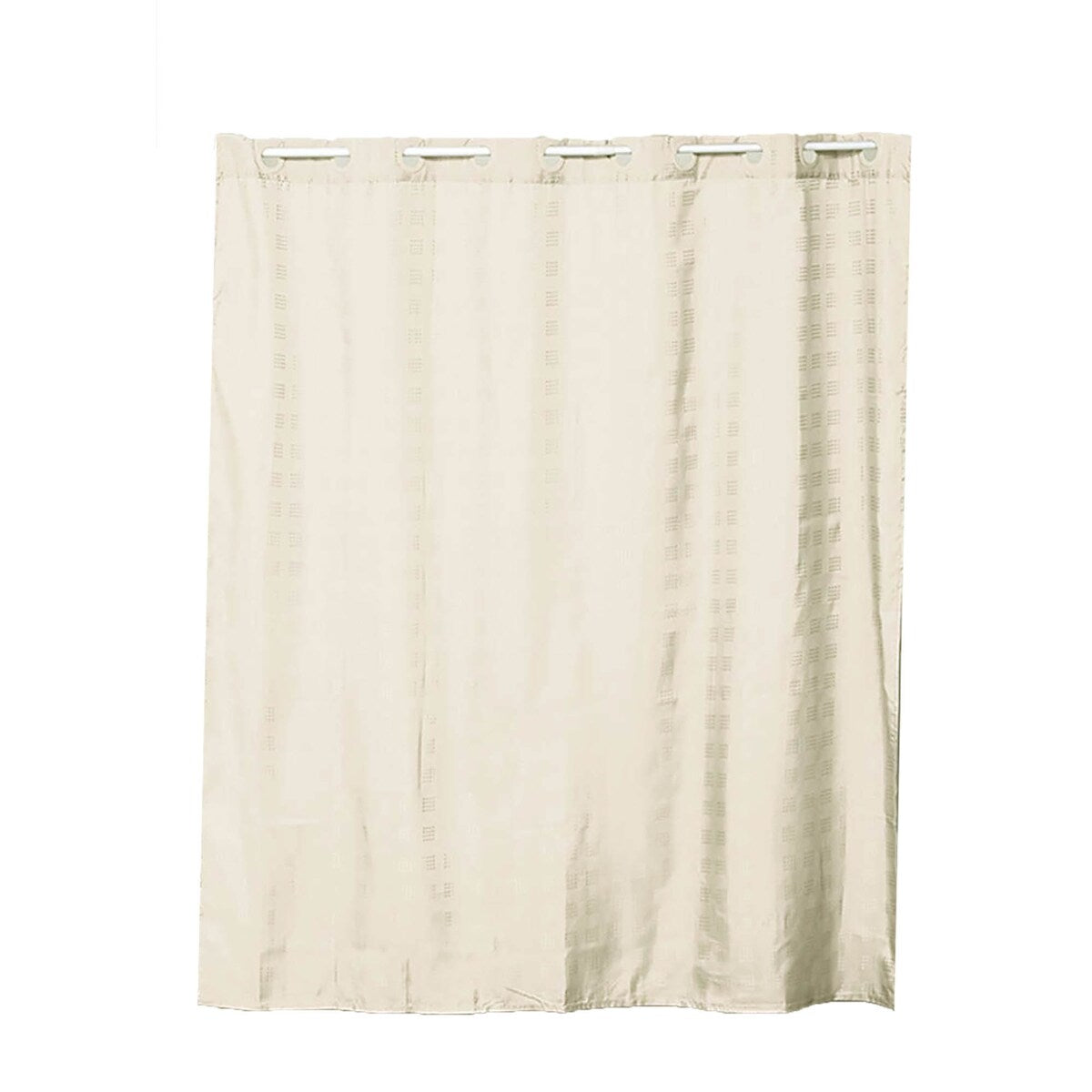 Extra Long Shower Curtain Polyester Hook Less Cubic 79"L x 71"W