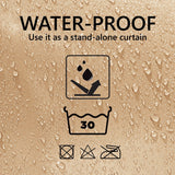 Extra Long Shower Curtain Polyester Hook Less Cubic 79"L x 71"W