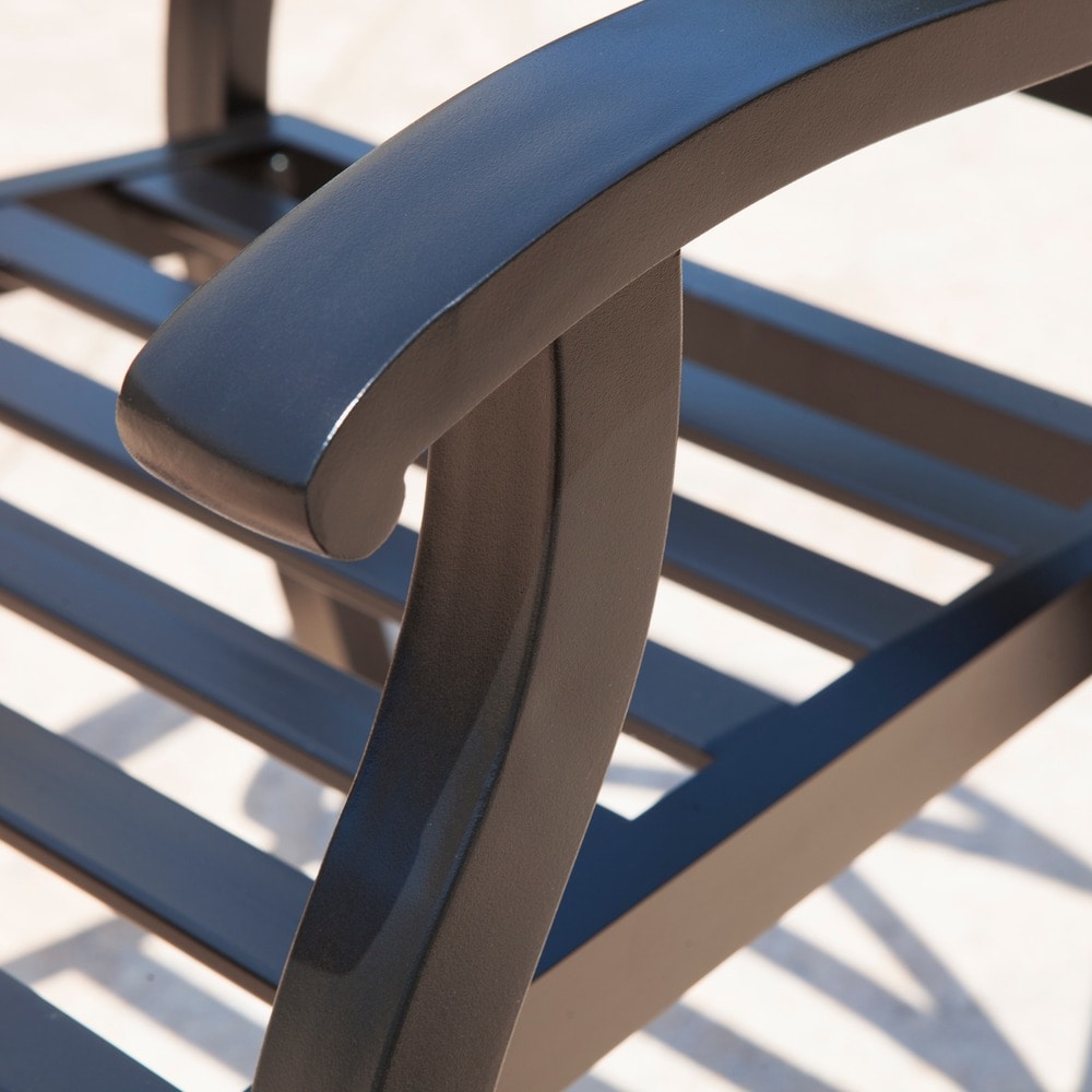 Exuma Outdoor Black Aluminum Chairs with Ivory Cushions (Set of 2) by Christopher Knight Home
